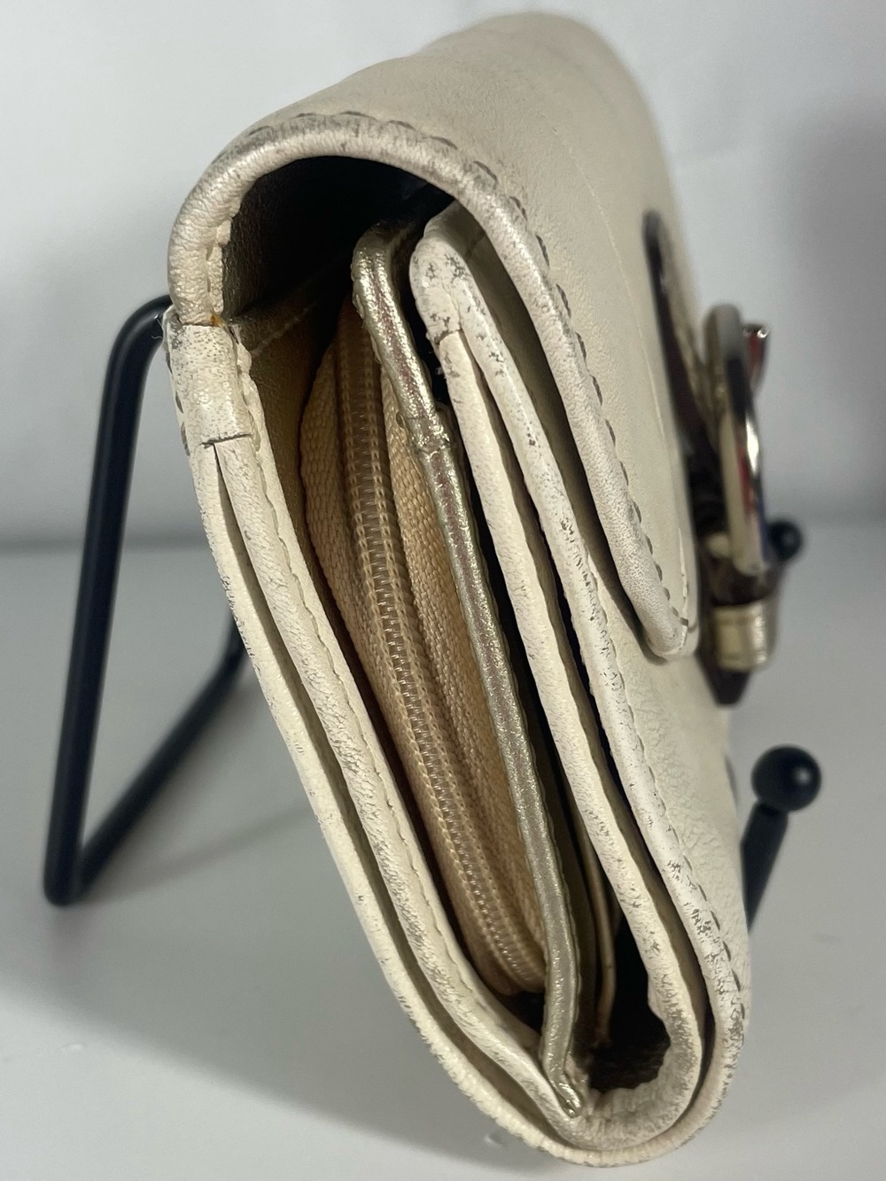 Coach Vintage Soho Cream Metallic Gold Leather Wallet-COA - Picture 13 of 13